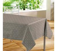 Douceur d'Intérieur, Nappe Rectangle (140 x 240 cm) Moderna Taupe, PVC Imprimé