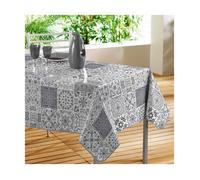Nappe Toile Cirée ""Persane"" 140x240cm Gris
