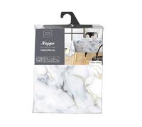 Nappe Toile cirée rectangulaire - 140 x 240 cm - Marquina métallisé - Gris