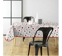 Douceur d'Intérieur Nappe toile cirée rectangulaire Suzette PVC imprimé 140 x 240 cm Naturel