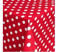 Nappe Toile cirée Ronde 140 cm - Bonbon Rouge - Imperméable et Antitache - Nappe roulée et sans plis