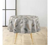 Douceur d'Intérieur – Nappe ronde Folea – PVC Textilia – Ø 160 cm – Naturel