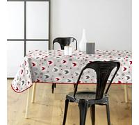 Douceur d'Intérieur, Nappe Rectangle (140 x 240 cm) Suzette Naturel, PVC Imprimé