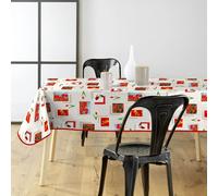 Douceur d'Intérieur Nappe Tulipe 140 x 240 cm PVC Photoprint Rouge