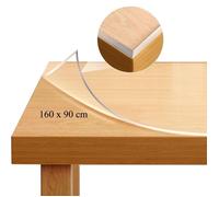 Nappe Transparente 2mm - 160x90cm - WOLTU Film de Protection de Table en PVC - W0UTT0257