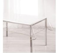 Nappe transparente - CRISTAL - Rectangulaire - 140 x 240 cm - Anti-tache - Imperméable