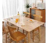 Nappe Transparente en Film de Table, Film de Table Cristal Transparent, Protecteur de Table Extérieur, Film en PVC Lavable, Résistant à l'Huile et à l'Eau, Film Anti-Graisse