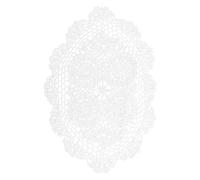 Napperon au Crochet en Coton Blanc, Napperon en Dentelle Décoratif
