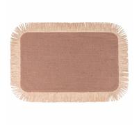 Napperon rectangulaire 45 x 30 cm en Jute, Franges en Papier