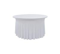 Nappes élastiques de table avec jupon 2 pcs 120x74 cm Blanc