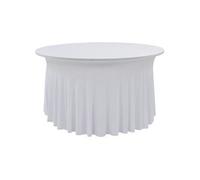 vidaXL 2X Nappe Élastique de Table avec Jupon 180x74 cm Blanc Décoration Table