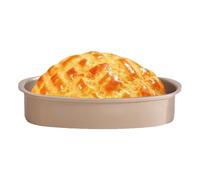 Naqqios Moule De Cheesecake Ovale - Flannoire Filipino Milk Flan Moule | Gâteau Avec Leurre Tarte Au Fromage Elliptique, Non -Accolli De Carbone En Acier Portable Lame Vide Pour La Maison