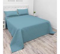 NARCISO Dessus de Lits et Couvre-Lits 1 Personne 220x270cm, Couverture Légère été en Microfibre, Dessus de Lit 1 Personne Tissage de Couleur Unie