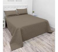 NARCISO Dessus de Lits et Couvre-Lits 1 Personne 220x270cm, Couverture Légère été en Microfibre, Dessus de Lit 1 Personne Tissage de Couleur Unie
