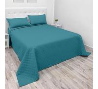 NARCISO Dessus de Lits et Couvre-Lits 1 Personne 220x270cm, Couverture Légère été en Microfibre, Dessus de Lit 1 Personne Tissage de Couleur Unie