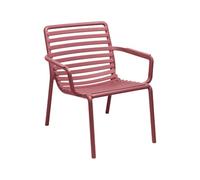 NARDI - Fauteuil bas empilable Rouge