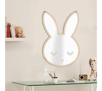 Naroote Autocollant Mural Miroir Décoratif Nordique en Acrylique, pour Chambre D'enfants, Décor Artistique Mignon, 1 unité (WHITE)