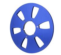 Naroote Bobine de Bande Vide 1/4 10,5 Pouces avec Conception Robuste en Alliage D'aluminium à 6 Trous pour Lecteurs de Bande Sonore de Haute qualité (BLUE)