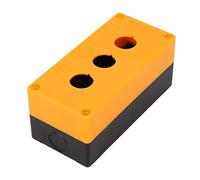 Naroote Boîte de Commande de Commutateur de Bouton à Trois Trous de 22mm étanche pour le Contrôle de Champ et L'indication de Signal, Matériau ABS Durable Jaune (YELLOW)
