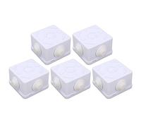 Naroote Boîte de Jonction de Câbles étanche, 5 Pièces, Boîte de Jonction Durable et Résistante à la Poussière pour Usage Extérieur, Plastique 8x8x5cm