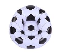 Naroote Chaise de Ballon de Football Gonflable, canapé Gonflable Portable Confortable et Résistant à l'usure en PVC avec Un Design Noir et Blanc Unique, pour Salon, Chambre à Coucher, Balcon, Jardin,