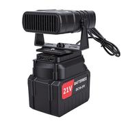 Naroote Chauffage D'appoint à Piles avec 2 Piles Rechargeables de 3,9 Ah Mini Radiateur D'appoint 2 Niveaux pour éviter L'inclinaison, la Surchauffe, la Protection Silencieuse (Prise UE)