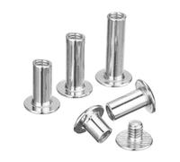 Naroote Clou Rivet Goujon Boulon, M4 Acier au Carbone Rivets | Conception à surface plane, Idéal pour les sacs à main et les chaussures, Applications polyvalentes