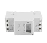 Naroote Commutateur de Minuterie de Relais Programmable 16A avec écran LCD Numérique pour Utilisation Intérieure et Extérieure en Plastique Blanc 8 Commutateurs Programmables (DC12V)