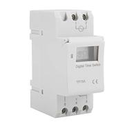 Naroote Commutateur de Minuterie de Relais Programmable 16A avec écran LCD Numérique pour Utilisation Intérieure et Extérieure en Plastique Blanc 8 Commutateurs Programmables (AC220V)