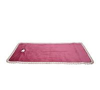 Naroote Drap de Lit Professionnel en Velours Corail pour Spa, Motif Floral Doux pour Salon de beauté, 31,5 X 78,7 Pouces (Aubergine)