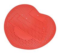 Naroote Écran D'urinoir Désodorisant Durable Résistant aux éclaboussures pour Salle de Bain de Bureau, Tapis D'urinoir Universel en Forme de Cœur pour Restaurants, écran en Plastique 19x17 Cm (rouge)