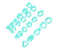 Naroote Ensemble de 24 Emporte-pièces pour Boucles D'oreilles en Argile Polymère, Bords épais, sans Danger pour les Aliments, pour la Fabrication de Bijoux et L'artisanat Créatif (Vert Menthe)