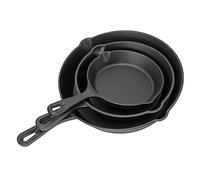 Naroote Ensemble de 3 Poêles à Frire en Fonte Antiadhésives pour une Cuisson Facile à la Maison 16 Cm 20 Cm 25