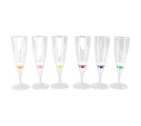 Naroote Ensemble de Verres à Cocktail Lumineux LED, Gobelet à Vin Innovant coloré pour les Soirées, 6 Pièces, 150ML, PSG