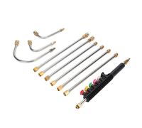 Naroote Extension de Baguette de Nettoyeur Haute Pression, Ensemble de Lance de Laveuse électrique 4000 PSI avec Grandes Tiges en U Incurvées à 60° et 90° et 6 Embouts de Buse de Pulvérisation,