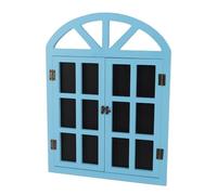 Naroote Fausse Ardoise Fenêtre, Design 40x52cm (BLUE) | Panneau de densité durable, accrochage mural facile, multi-usage pour les cafés et les maisons