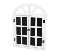 Naroote Fausse Ardoise Fenêtre, Design 40x52cm (WHITE) | Panneau de densité durable, accrochage mural facile, multi-usage pour les cafés et les maisons
