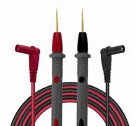 Naroote Fils de Test électroniques, Pointes Plaquées or en Cuivre étamé, Sondes en Silicone 20A pour Test Multimètre, Longueur 90.5cm (rouge et noir)