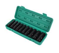 Naroote Jeu de Douilles Hexagonales Durables 10 Pièces pour clé électrique, Construction en Acier à Outils, Boîte de Rangement Portable, Idéal pour Diverses Applications