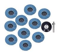 Naroote Jeu de Meules Abrasives 10 Pièces 80, Disques à Lamelles Durables, Idéaux pour le Meulage Intensif, Adaptés au Traitement des Métaux, Corindon de, 2 Pouces
