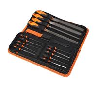 Naroote Kit de 18 Limes en Acier T12 avec Sac à Outils, Comprend une Lime à Main Plate Triangulaire Demi-ronde à Grande Aiguille pour le Meulage du Métal, du Bois, du Carrelage, du Cuir, pour le