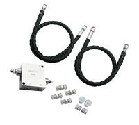 Naroote Kit de Clapet Hydraulique, Compatible avec Systèmes de Tuyau 1/4in | Complet avec moteur, acier allié haute résistance, valve tampon hydraulique pour mini-pelle, extrémités filetées M14x1,5