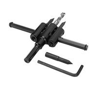 Naroote Kit de Scie Cloche Réglable pour une Coupe Précise de Planches de Bois et de Plastique, Acier allié Durable, Outil de Coupe Rond de Bricolage, Comprend une Tête Conique et une clé (30-120mm)