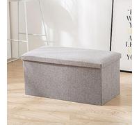 Naroote Ottoman de Rangement Pliable en Tissu, Repose-Pieds Fonctionnel Durable pour Salon, Boîte de Rangement en Tissu pour Dortoir, 1 Pièce 30 X 30 X 30 Cm (Grand)
