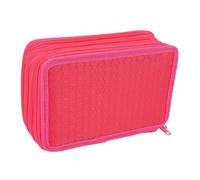Naroote Oxford - Trousse à Crayons Portable, Organisateur avec 72 Emplacements pour Artistes et étudiants, en Tissu Oxford Durable, 20x13,5 Cm (Rouge rosé)