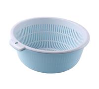 Naroote Panier de Lavage de Cuisine à Double Couche, Panier égouttoir Multifonctionnel épaissi de Grande capacité avec Conception Creuse, Idéal pour le Lavage et l'égouttage des Fruits, Légumes,