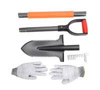 Naroote Pelle Polyvalente Coupes-Racines avec 20 Dents Poignée D | Dents Scie Coupent Racines Jusqu'à 3cm, Poignée Ergonomique, Tête Acier Pour Sols Durs, Poignée Amortissante