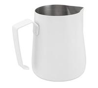 Naroote Pichet à Mousse de Lait en Acier Inoxydable de 450 Ml avec Bec Verseur pour les Amateurs de café, Parfait pour un Usage Domestique (WHITE)