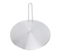 Naroote Plaque de Diffusion de Chaleur, Plaque d'Adaptateur à Induction en Acier Inoxydable avec Poignée Amovible, Adaptateur de Table de Cuisson à Induction à Répartition Uniforme de la Chaleur