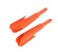 Naroote Porte-crayons 2 Pièces, Capuchon de Crayon de Charpentier Standard, Organisateur d'Outils d'écriture avec Clip de Poche, Idéal pour Sac à Outils, Sac à Dos, Livres (ORANGE)